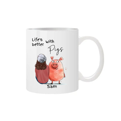 Customised farm animal mug