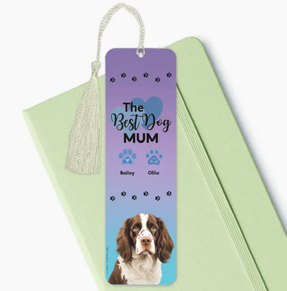 present for dog lovers bookmark personalised