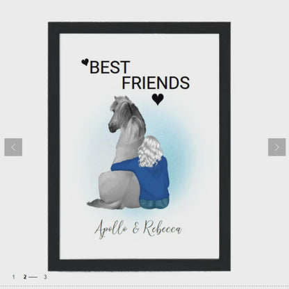 Personalised Best Friend Horse Print