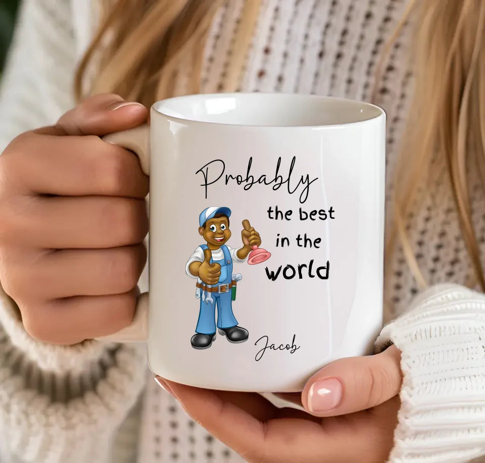 Custom plumbing gift mug