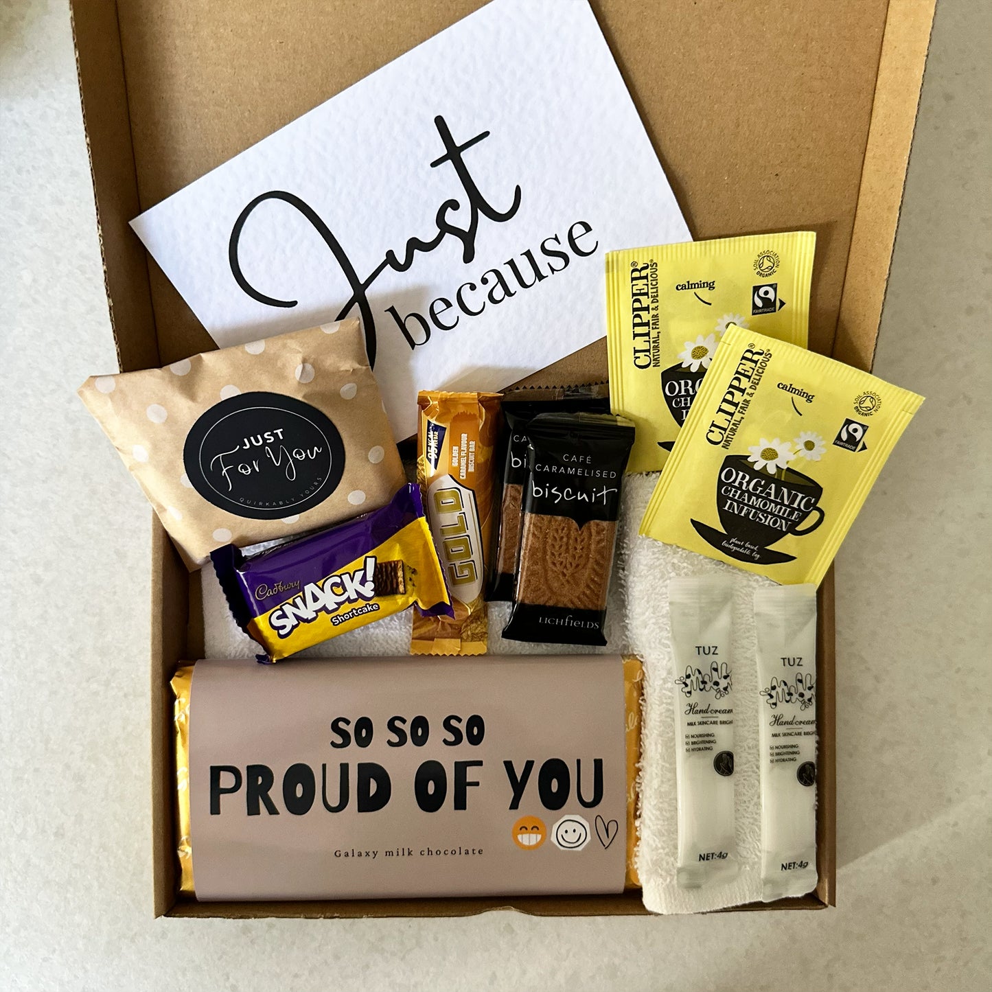 Thinking of you proud of you gift set for encouragement and celebration