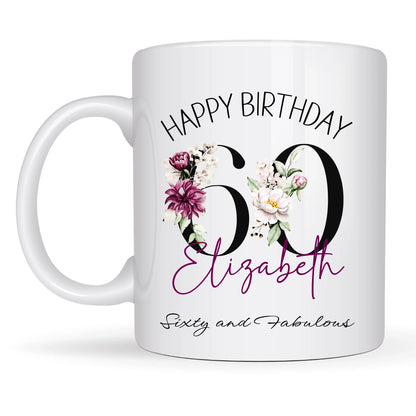 Elegant birthday gift mug for her