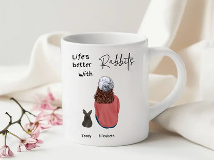 Custom bunny mug for rabbit owners