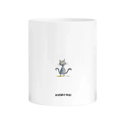Personalised cat mug with custom name and cartoon cat