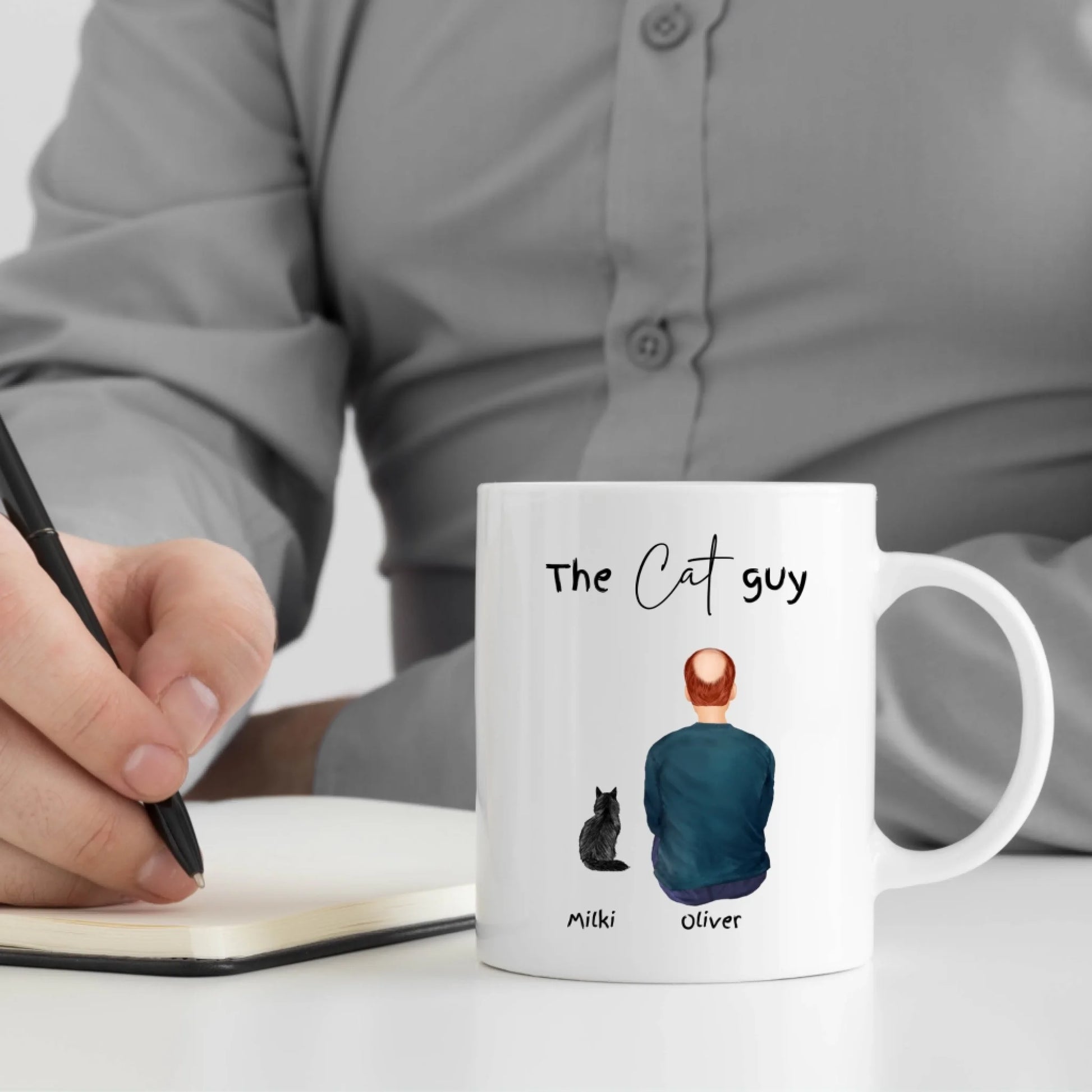cat guy Gift idea for cat lovers – custom ceramic mug