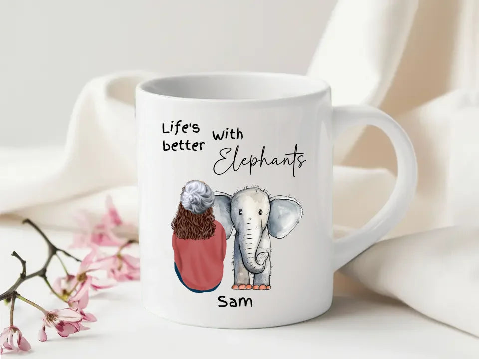 Elephant lover mug