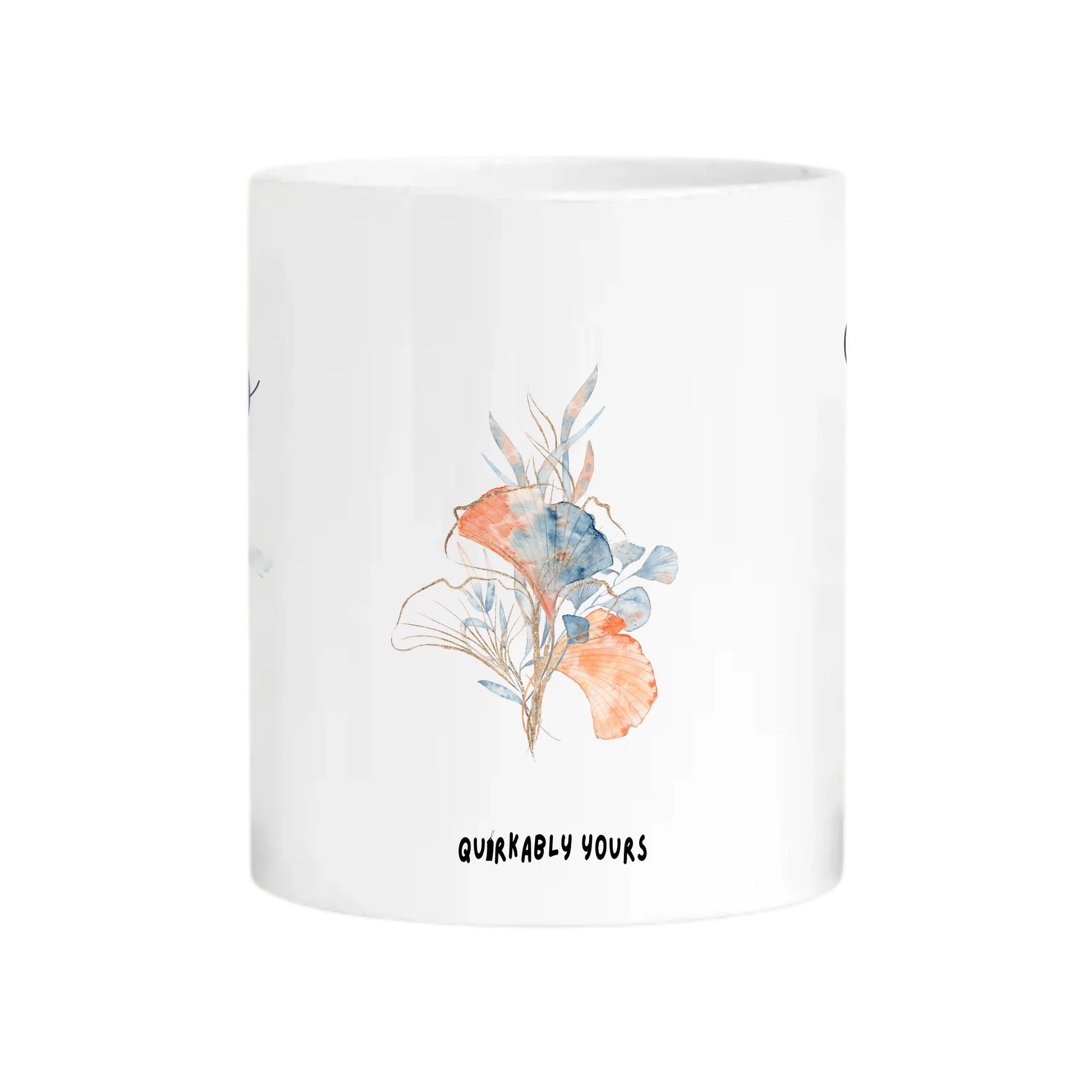 personalised coral design birthday mug