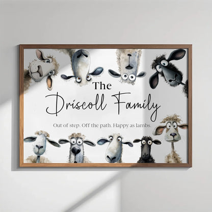 family print quirky sheep quotes