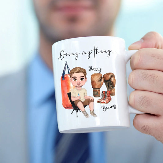 Red gloves boxing mug – unique gift ideas for a boxer