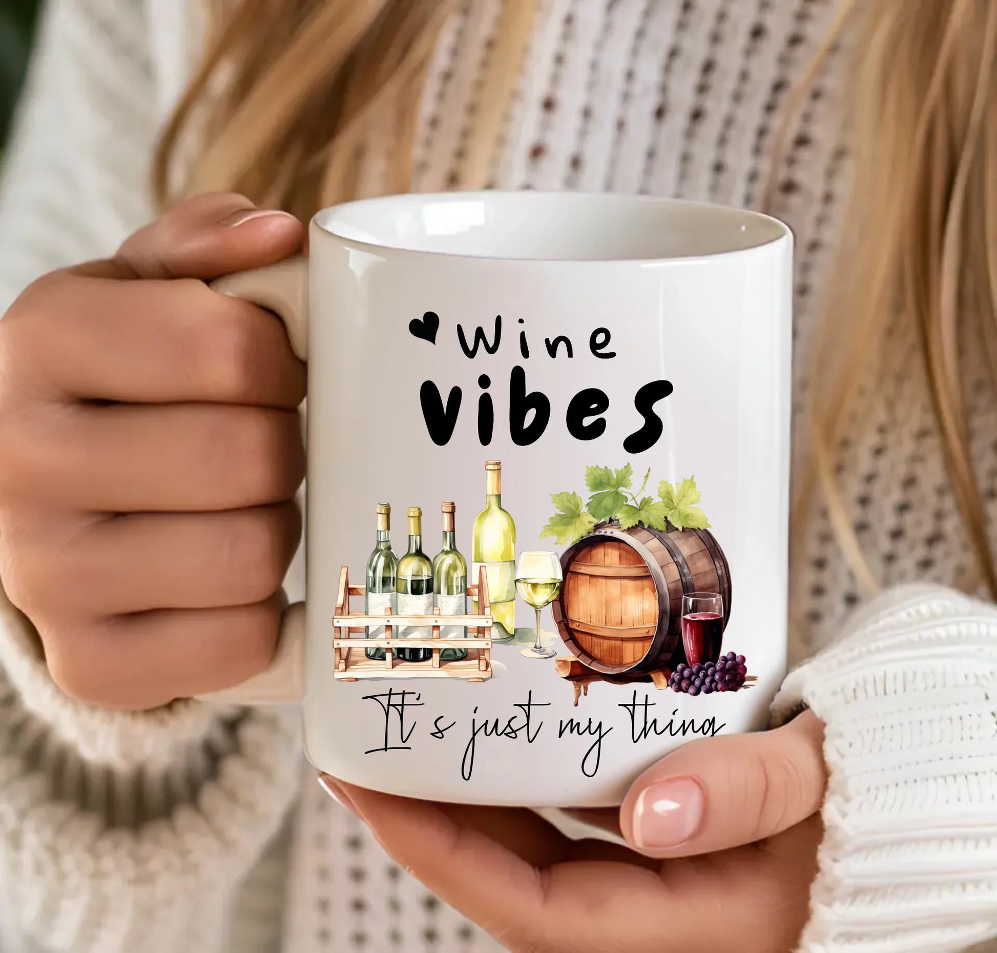 Red and white wine coffee mug