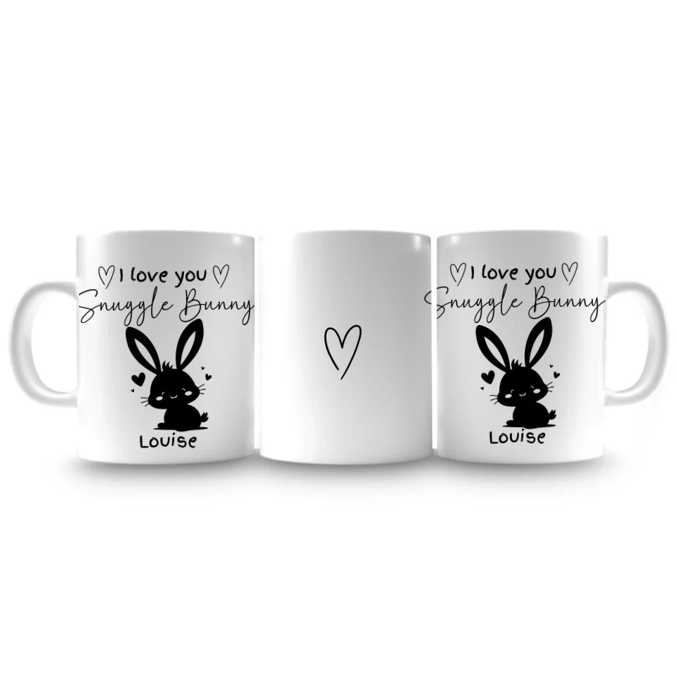 Personalised Valentine’s Day rabbit mug