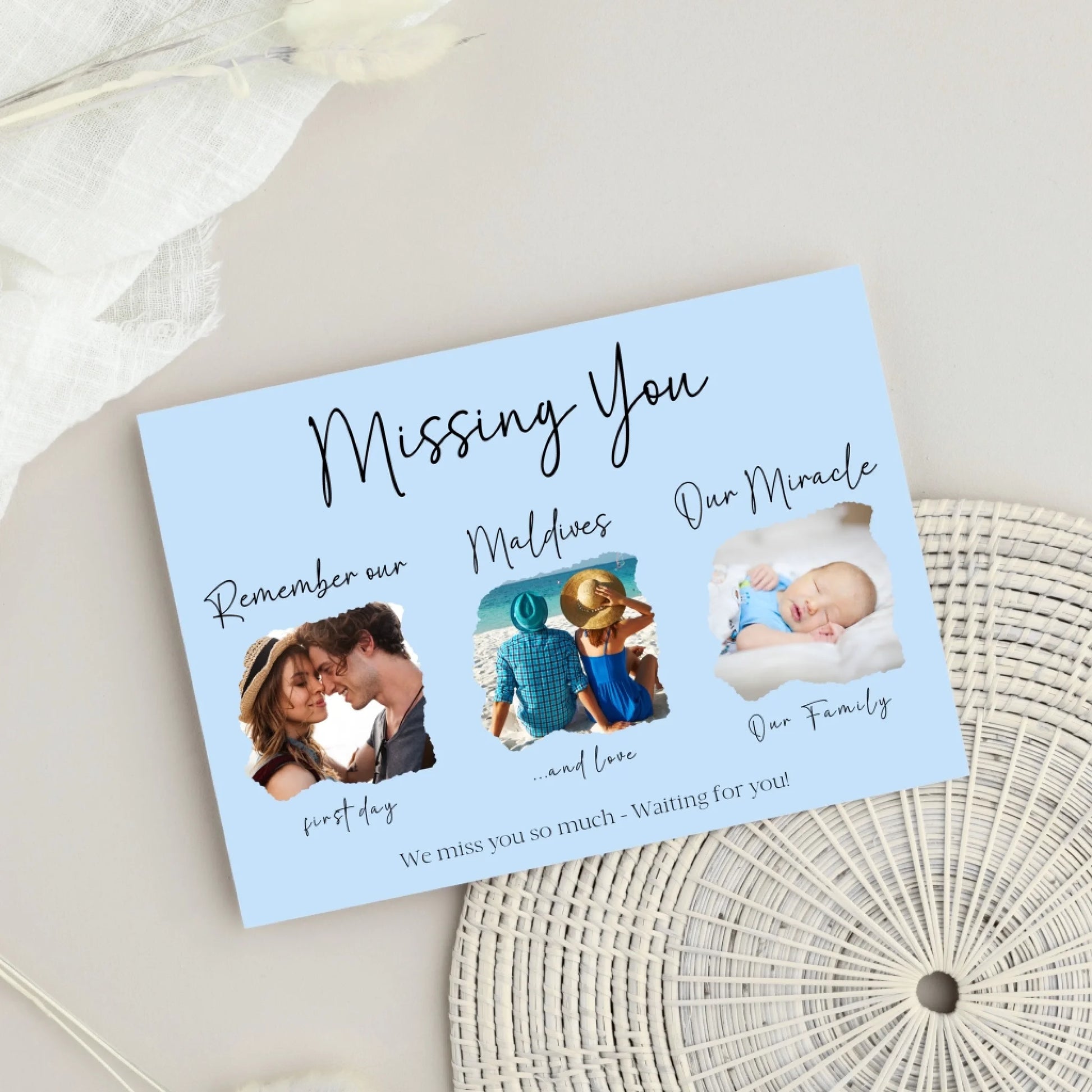 Moments in Time card with 3 photos
