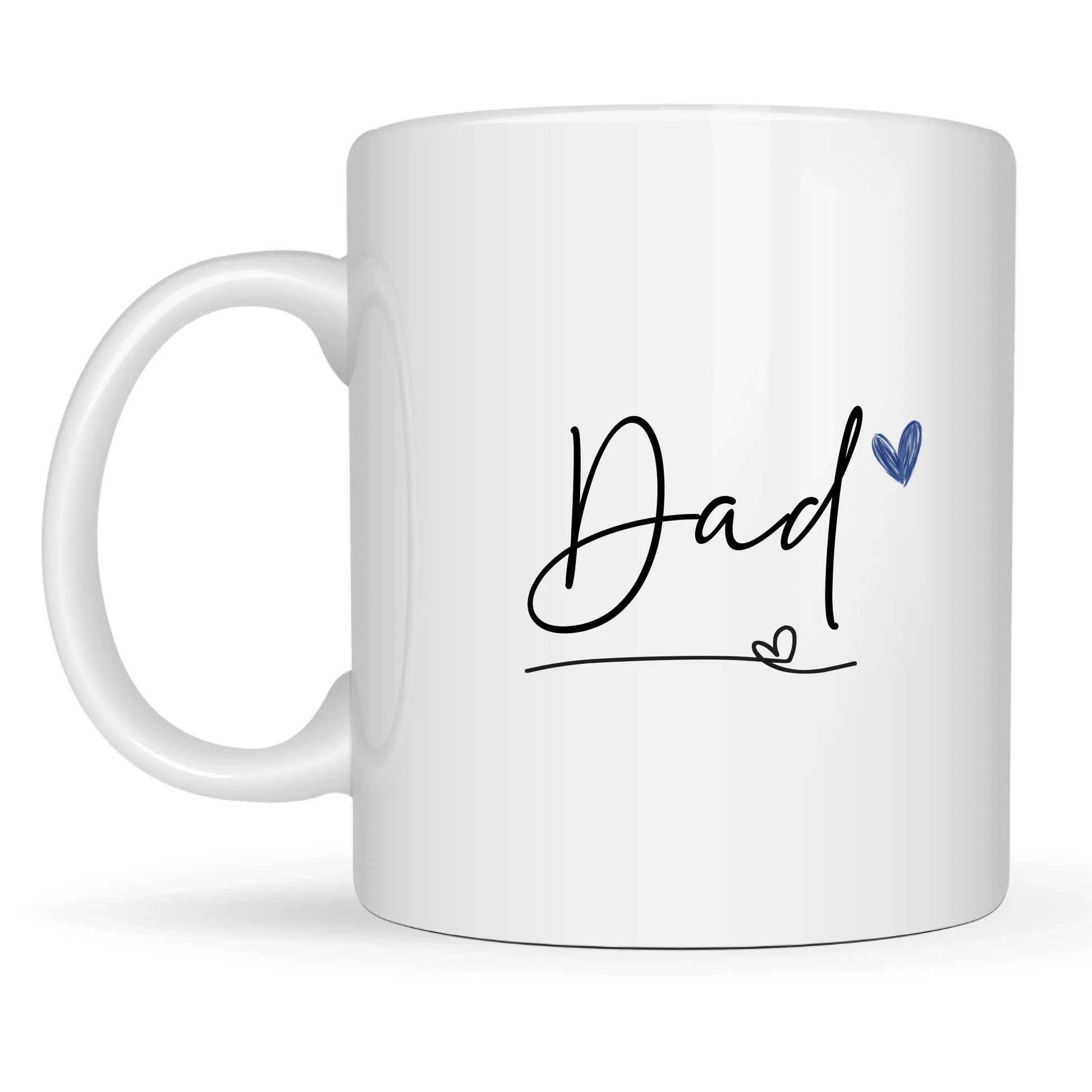 minimalist dad mug with heart