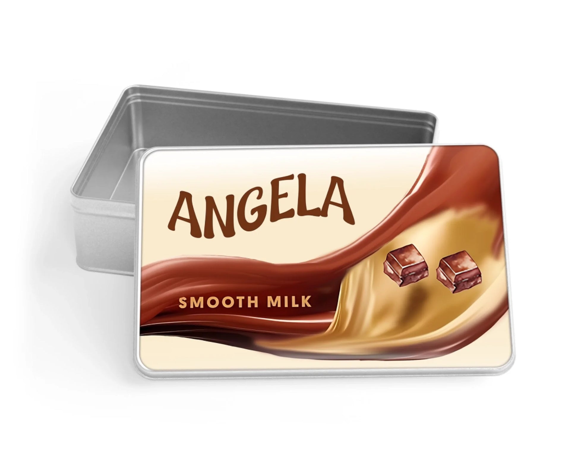 Personalised with name Birthday gift chocolate tin - smooth chocolate tin