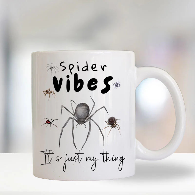 Spider-themed personalised mug