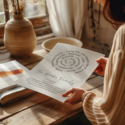 Custom quote and name spiral family print
