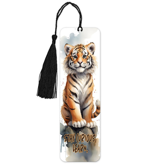 Curious Tiger "Stay Curious, Learn" Bookmark