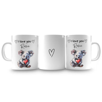 personalised super cute i love you mug