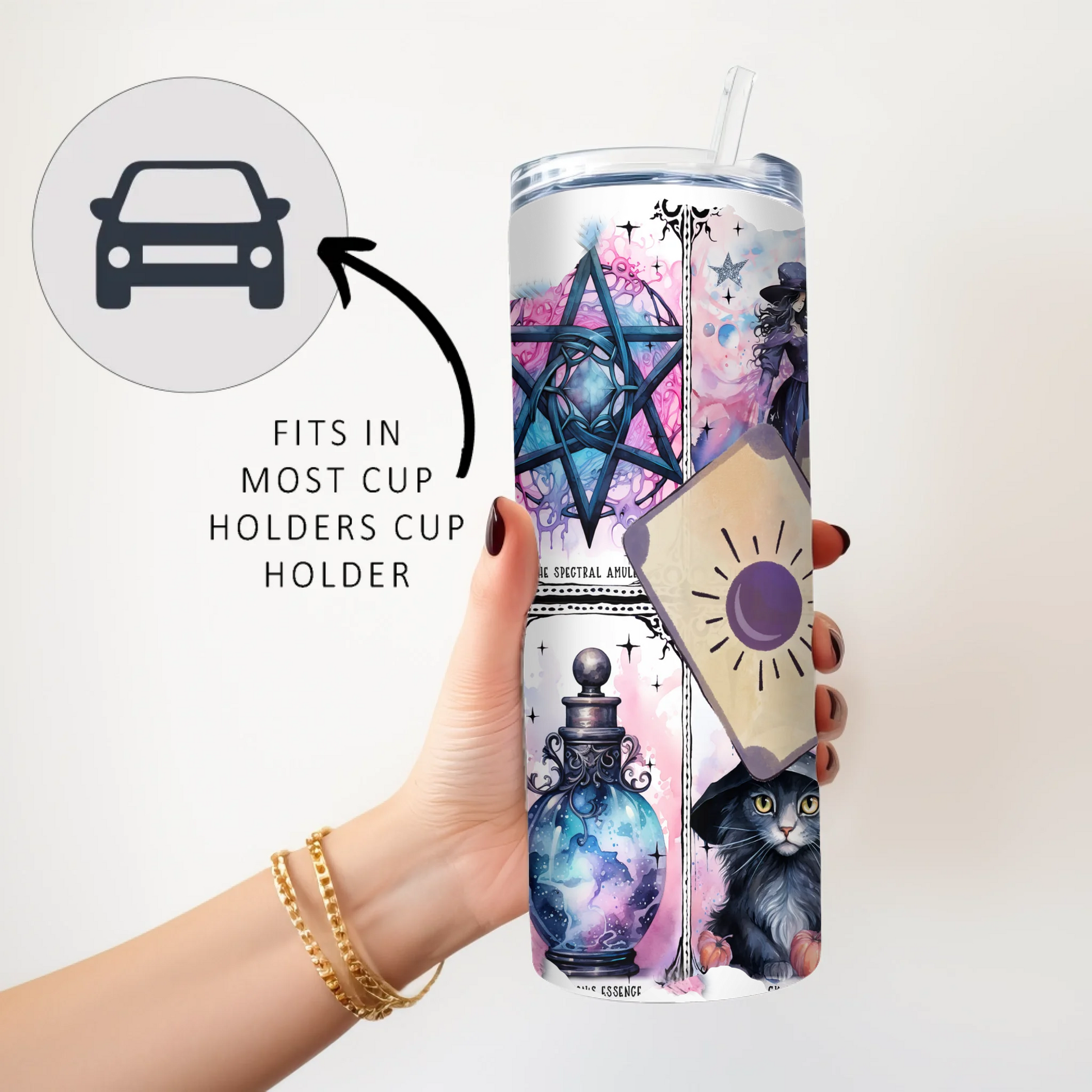 tarot tumbler for hot drinks