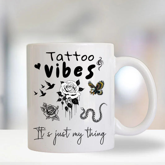 Tattoo Vibes custom mug