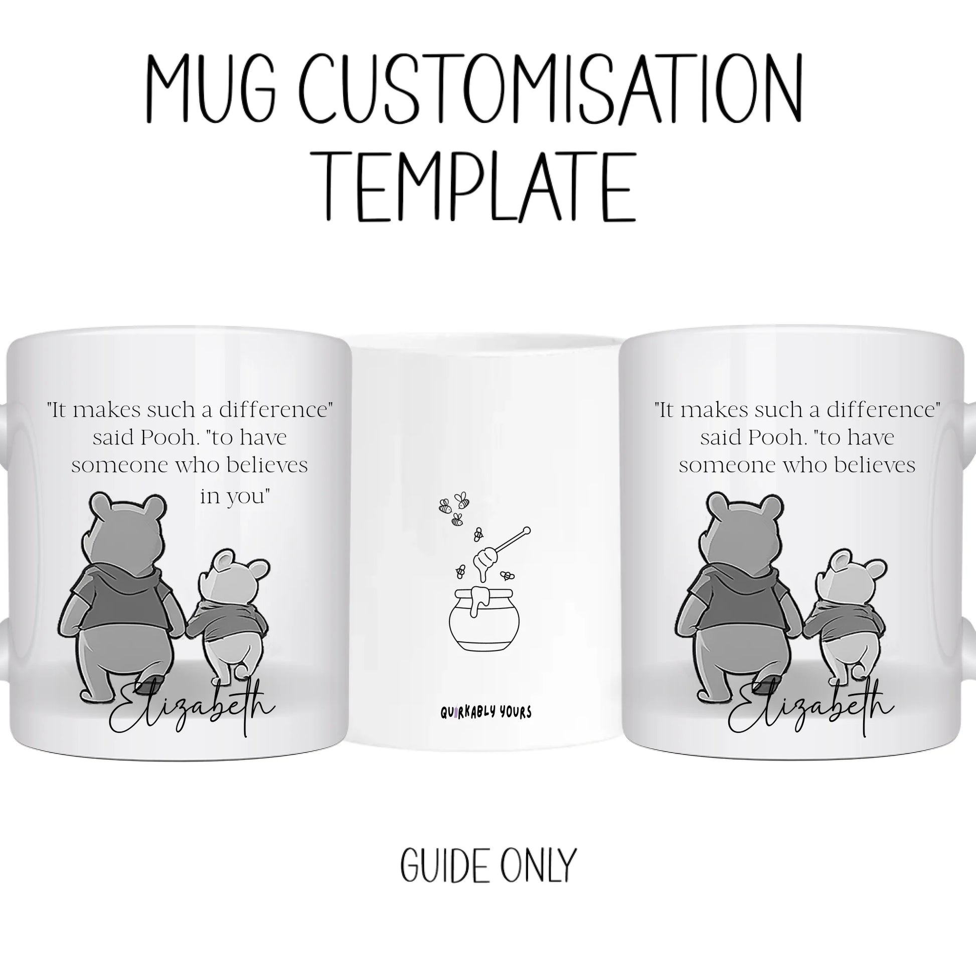 Mug Customisation template teacher-gift-pooh-mug