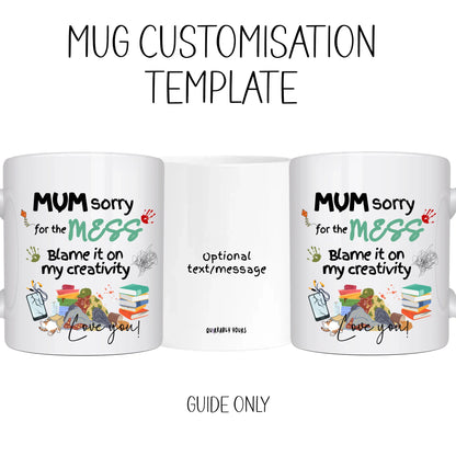 Mug Customisation template for teenage kids' mum