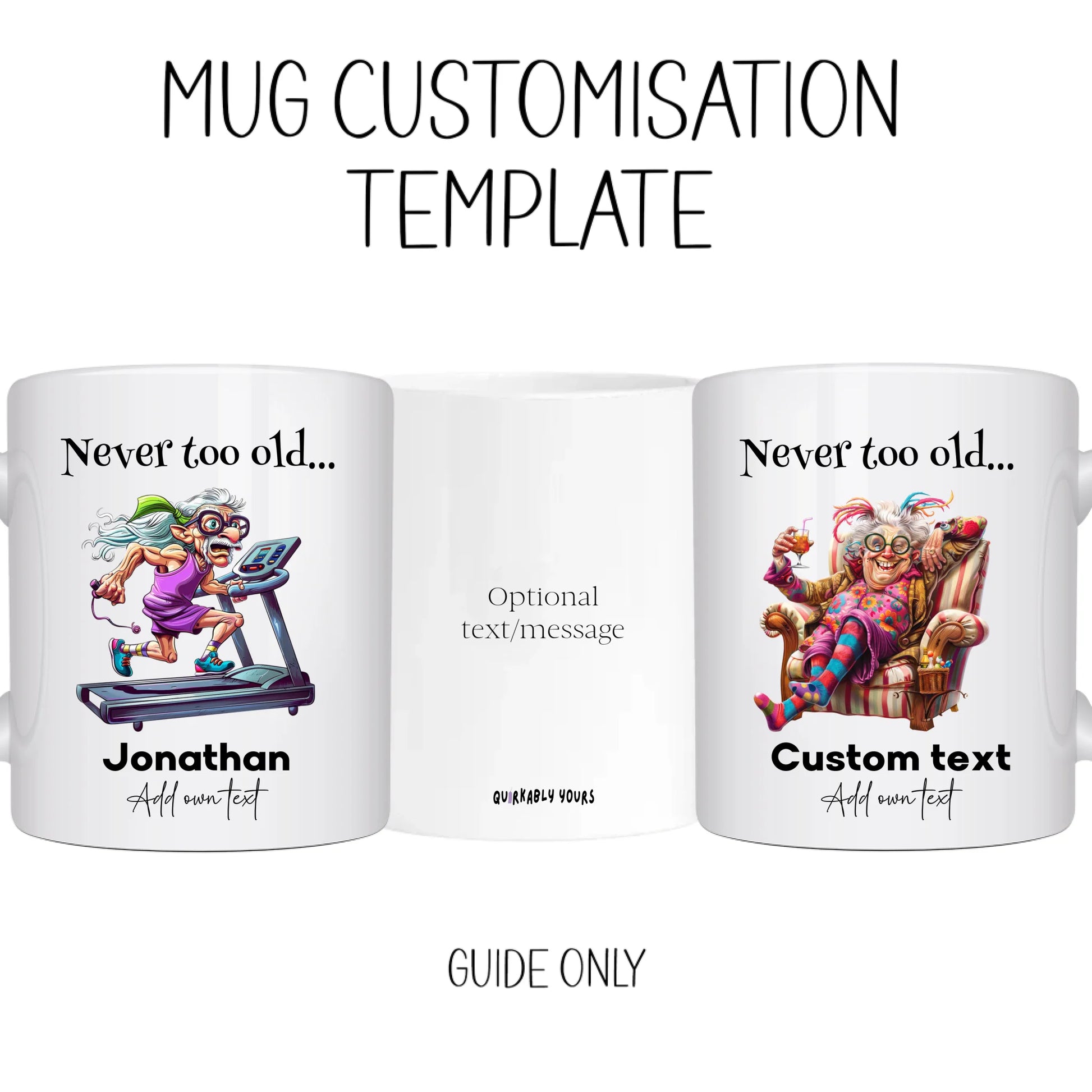 Mug Customisation template with birthday wishes and name