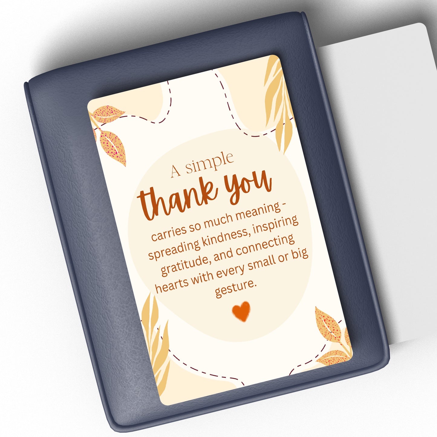 thank you wallet card for letterbox gift box