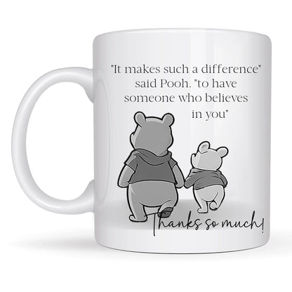 Mug with inspirational Winnie the Pooh quote