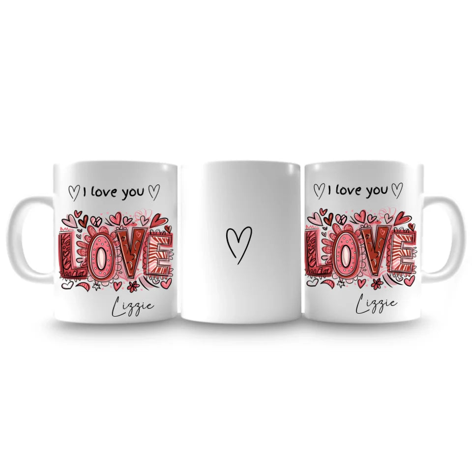 love mug beautiful bright and bold