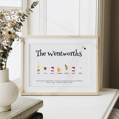 Quirky family print with names