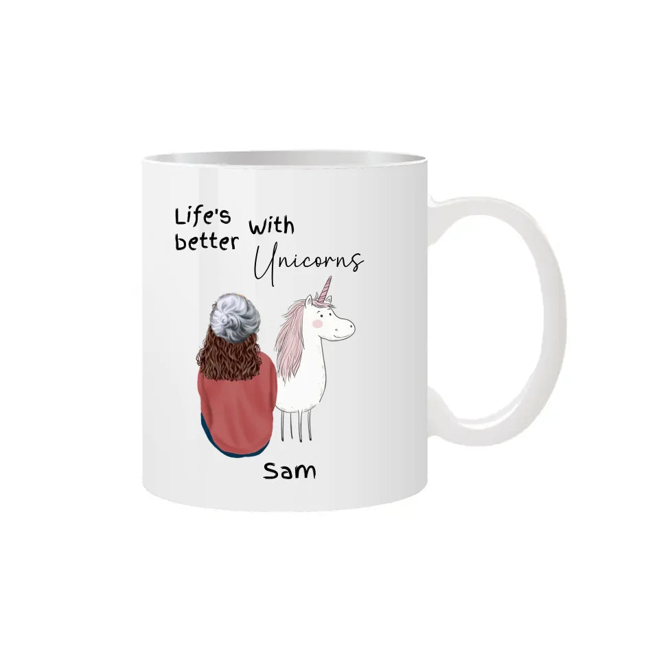 Whimsical unicorn-themed gift mug