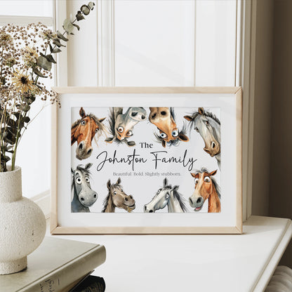 Custom horse home decor print