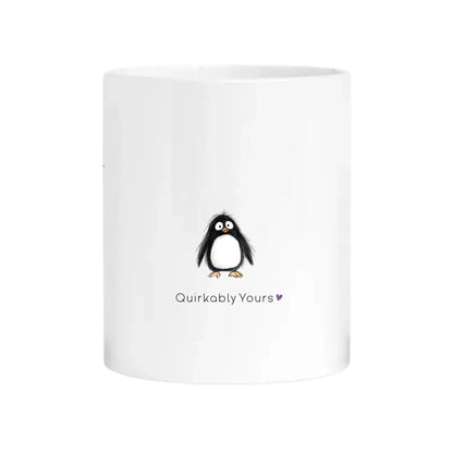 Fun animal themed mug with personalised penguin design