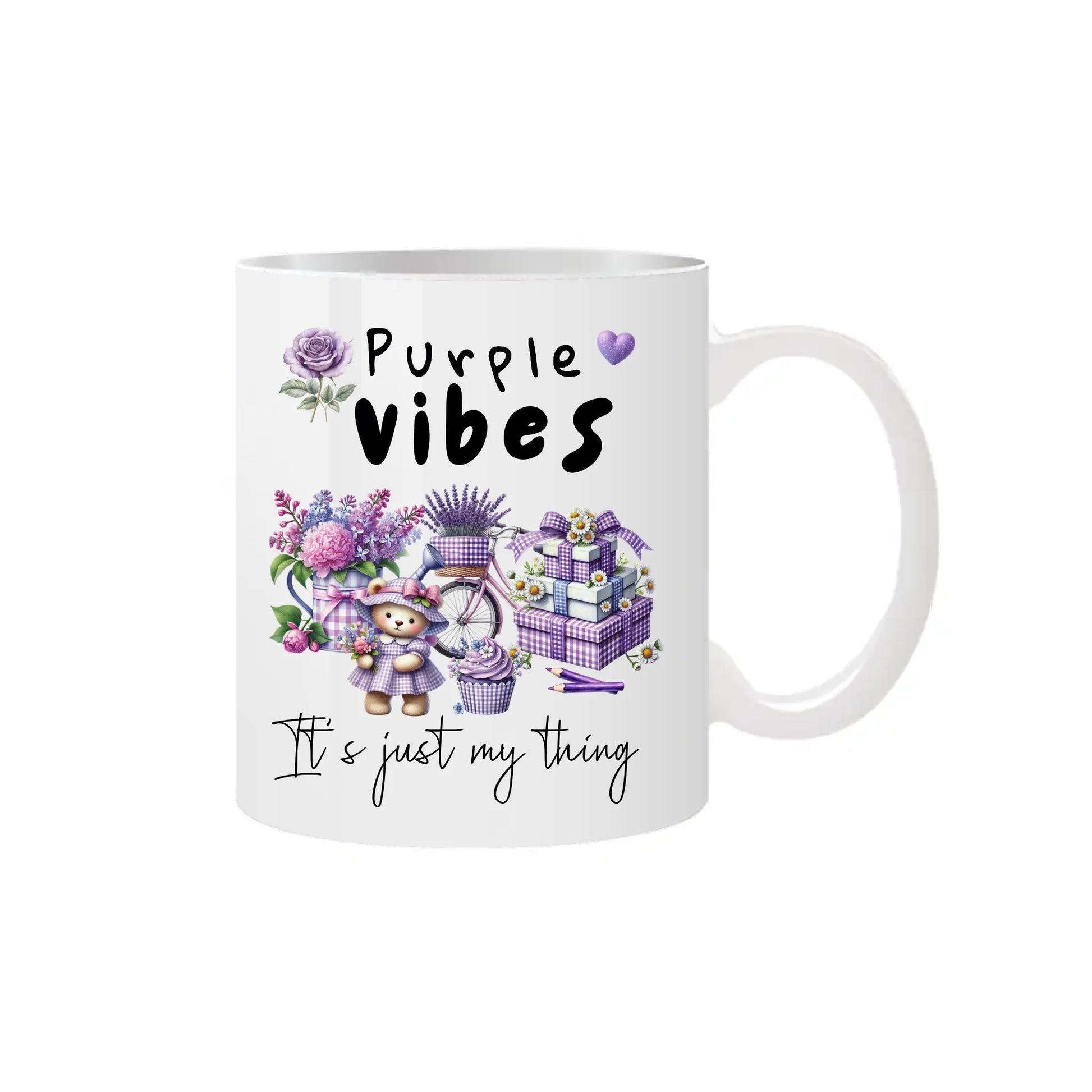 Feminine purple aesthetic mug