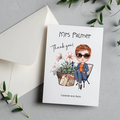 Custom thank you character card
