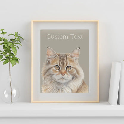 Custom cat photo artwork