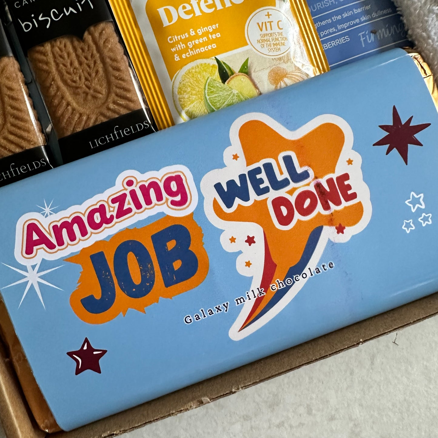 Amazing job well done chocolate gift bar for congratulations