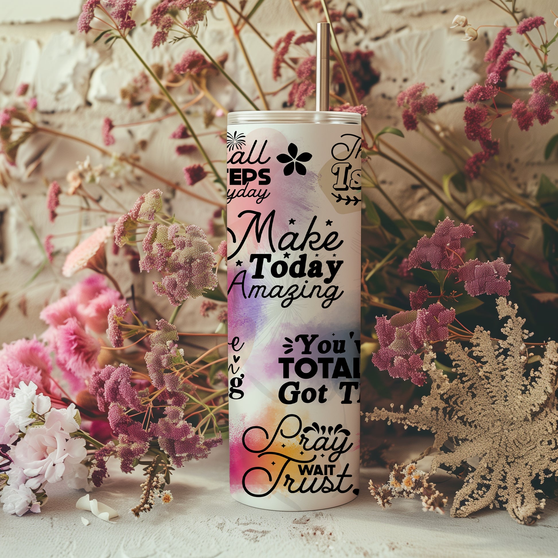 Well-being flask with positive quotes – gift for her