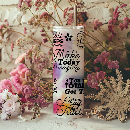Well-being flask with positive quotes – gift for her