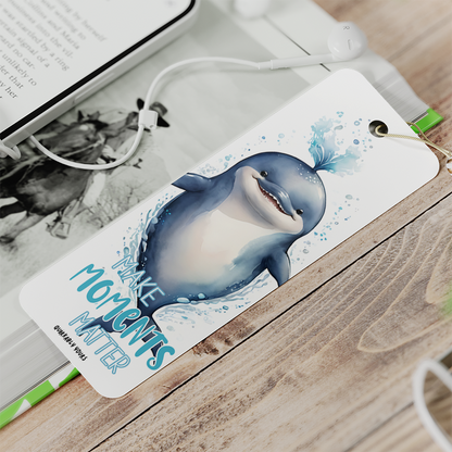 Whale bookmark mindfulness quote