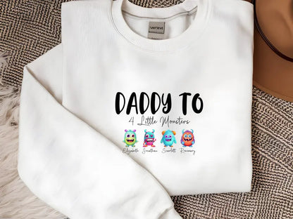 white Personalised monsters jumper for family