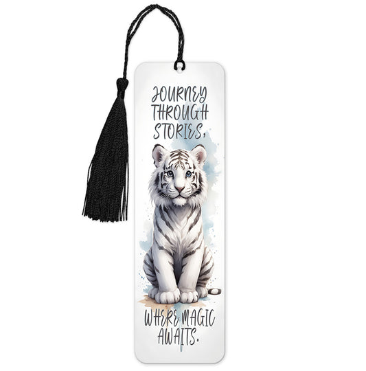 Majestic Tiger "Journey Through Stories, Where Magic Awaits" Bookmark