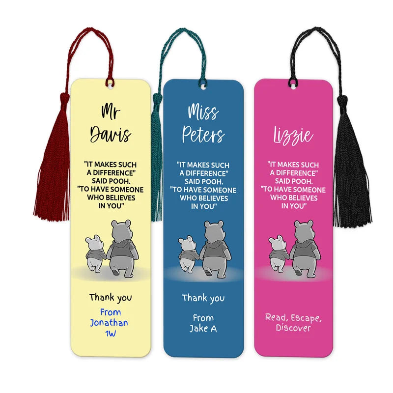 winnie the pooh bookmark customised