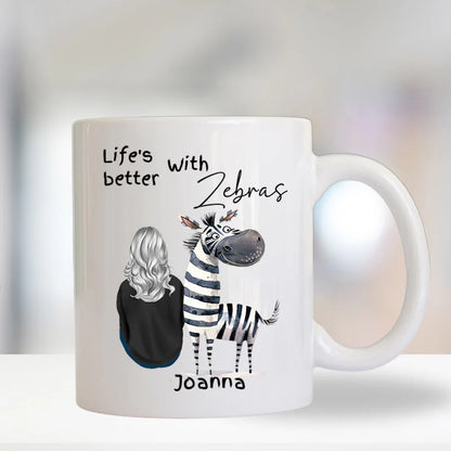 Custom zebra mug